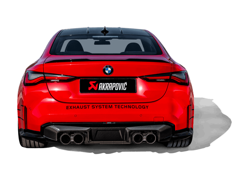Laden Sie das Bild in Galerie -Viewer, Akrapovic Rear Carbon Fibre Diffuser - High Gloss Black - BMW M3 (G80, G81) - OPF/GPF 2023