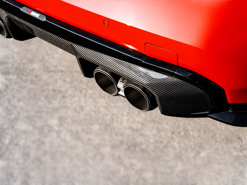 Laden Sie das Bild in Galerie -Viewer, Akrapovic Rear Carbon Fibre Diffuser - High Gloss Black - BMW M3 (G80, G81) - OPF/GPF 2023